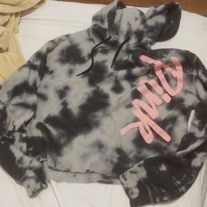 Tie-dye cropped hoodie